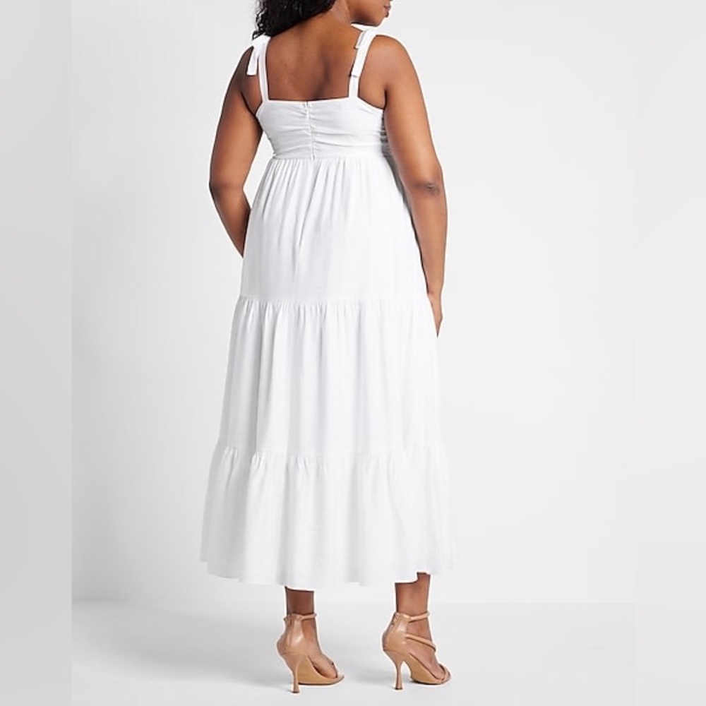 Express Tie Shoulder Tiered Maxi‎ Dress - Picture 5 of 17
